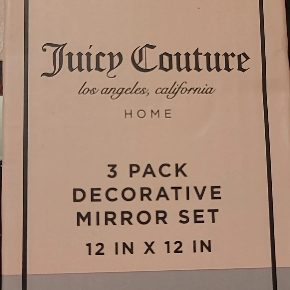 Juicy Couture Pink and Silver Heart Mirror Trio